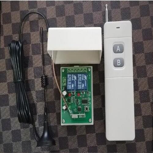 3000M DC12V 10A 1CH 315/433MHz RF Wireless Remote Control Power Switch Radio Controller Transmitter Receiver With Antenna