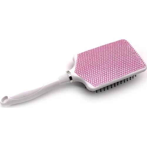 Bling Crystal Massage Hair Brush Rhinestone Paddle Brush Hair Beauty Tools