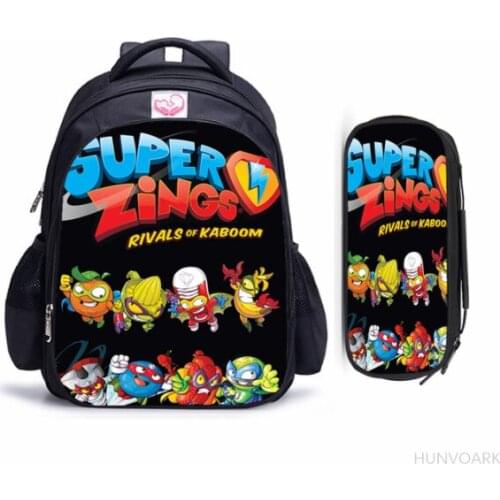 16 Inch Super Zings Children School Bags Orthopedic Backpack Kids Boys Girls Mochila Infantil Cartoon Bags