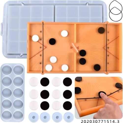 DIY Crystal Epoxy Mold Parent-Child Interactive Board Game Playing Chess Silicone Mold Resin Mold Handmade Craft Tools