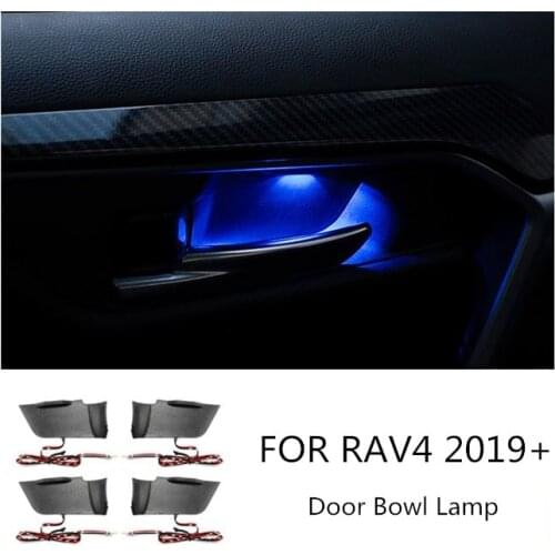 For Toyota RAV4 2019 2020 5th Interior Door Bowl Lamp Refitting Interior Handle Led Atmosphere Lamp Decoration light