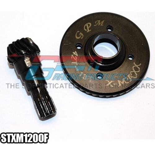 GPM CHROME STEEL FRONT SPIRAL BEVEL GEARS For TRAXXAS X-MAXX RC Upgrade