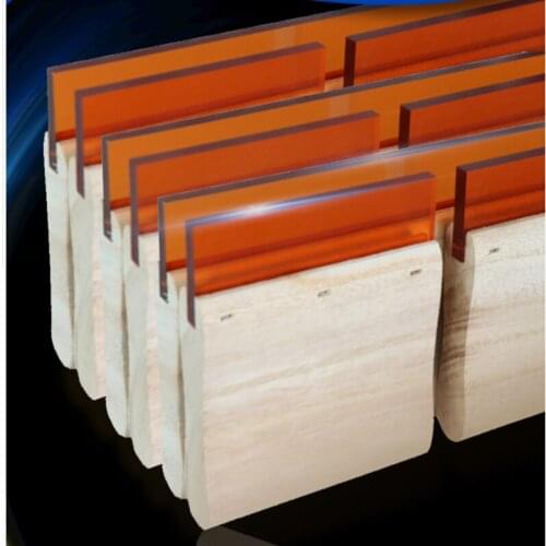 Wear-proof Silk Screen Printing Squeegee Blade With Wood Handle DIY Silkscreen Printing Ink Rubber Scraper Board Tools