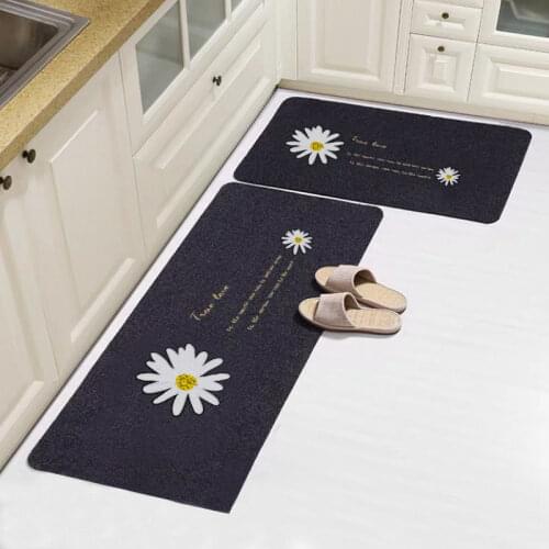 Kitchen Carpet Bedroom Living Room Hallway Floor Rug Home Anti-slip Entrance Doormat 3D Flowers Pattern Decorations Bedside Mat
