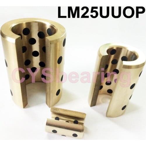 LM25UUOP 25MM JDB graphite copper set bushing oil self-lubricatingLinear bearings Open Type CNC Linear Bush for 3D printer parts