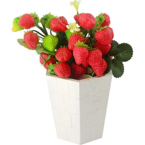 TB040 The simulation model fruit branches on Strawberry pseudo Vase Decoration photography studio props