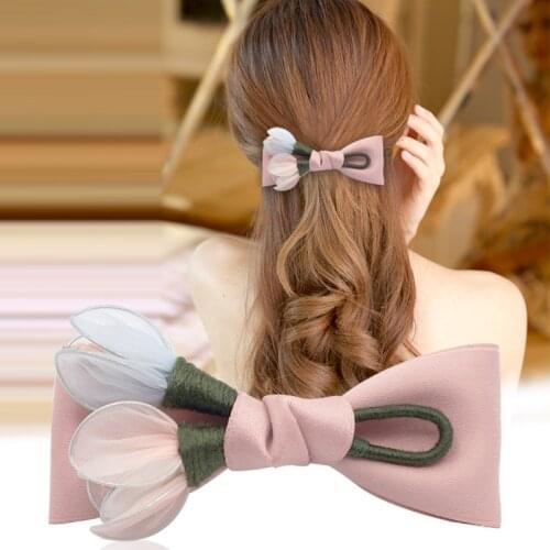 I-Remiel Fashion Floral Adult Top Spring Clip Hairpin Adult Flower Wedding Hair Pins Headwear Bridal Tiara Head Accessories