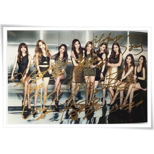SNSD autographed signed original photo 9 inches 22.8*15.2 cm collection new korean freeshipping 11.2016 B