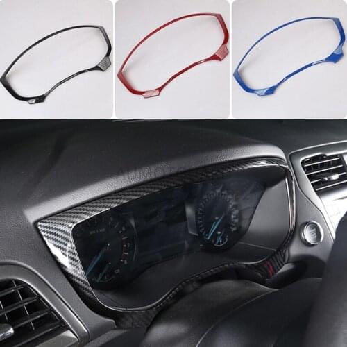 Carbon Fiber Steering Wheel Dashboard Panel Decorative Frame Cover Trim For Ford Fusion Mondeo 2013 2014 2015 2016 2017 2018