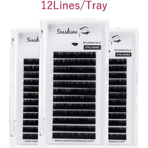 Seashine One 12lines /tray J/B/C/D/L Individual Lashes Mink Lashes Eyelashes Extension Wholesale Price Factory 100% Hand made
