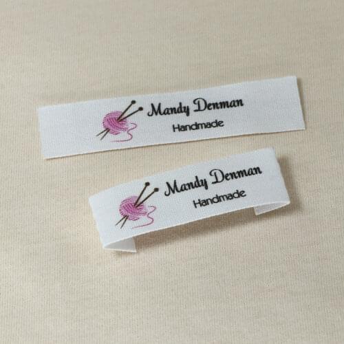 Sewing labels / Custom brand labels, Clothing labels, Sewing, Fabric 100% cotton, custom text (FR044)