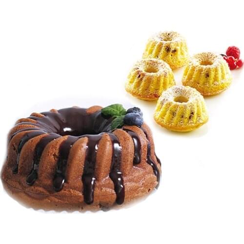 Swirl Shaped Silicone Chiffon Cake Mold Pudding Jelly Chocolate Moulds Dessert Mousse Baking Form Pan Cake Decoration Tool