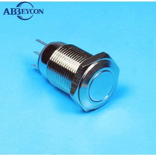 TY 1633F 16mm Flat round head without lamp ON-OFF momentary switch waterproof IB16D-P11F
