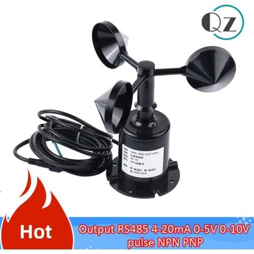 30m/s Weather station outdoor sensor 3 cup anemometer wind speed meter RS485 4-20MA 0-5V 0-10V pulse Wind speed transmitter