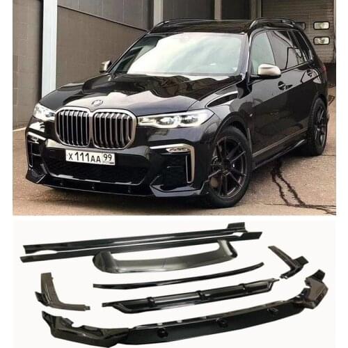 NEW High Quality ABS Black Front Lip Side Skirt Rear Lip Tail Spoiler Wing Mesh Rear View Mirror For BMW X7 G07 2019 2020 2021