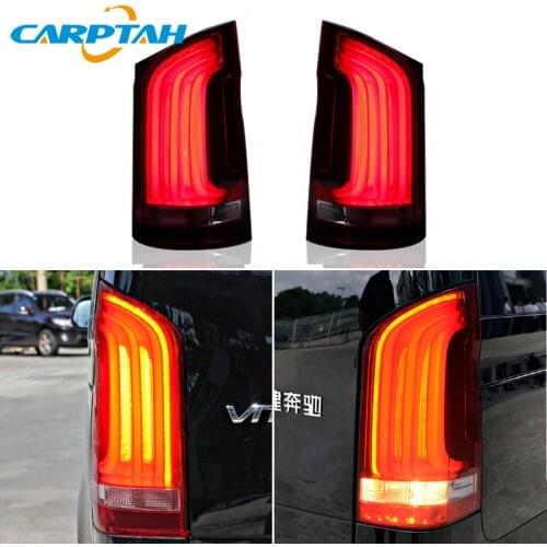 LED Car Taillight Tail Lights For Mercedes Benz V-Class Vito V250 V260 2016 - 2020 Rear Fog Lamp Turn Signal Reverse Brake Light