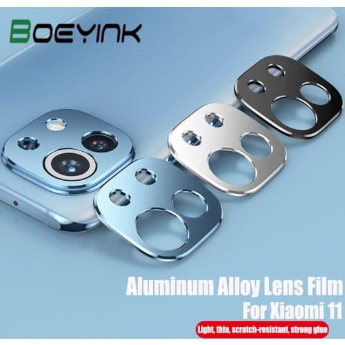 Aluminum Alloy Metal Camera Lens Cover For Xiaomi Mi 11 360 Full Glue Cover Protective Camera Glass Lens For Xiaomi Mi 11 Mi11