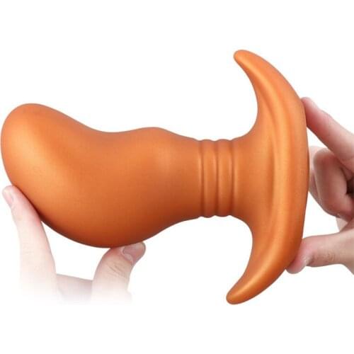 Liquid Silicone Huge Anal Beads Vaginal Anus Dilator Expander Big Butt Plug Prostate Massager Erotic BDSM Sex Toys For Women Men