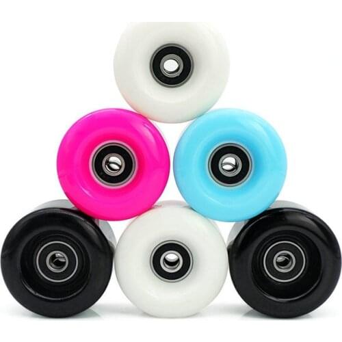 1pc Double Row Roller Skates Four Wheel Skates Roller Skates Pu Wear-resistant Wheels Skateboard Wheels Dropshipping