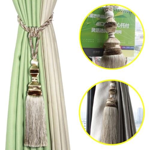1Pc Hanging Ball Tassel Curtain Tieback Big Tassels Ball Hanging Luxurious Curtains Holder Buckle Rope Room Aaccessories