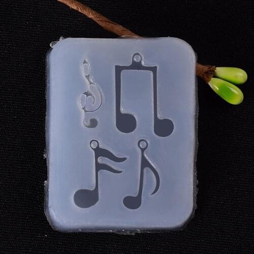 1pcs UV Resin Jewelry Liquid Silicone Mold Music Note Resin Molds For DIY Intersperse Decorate Making Molds