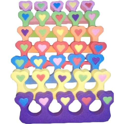 10Pcs Toe Separator Finger Divider Separator Soft Foam Sponge Spacer Nail Art Manicure Pedicure Gel Polish Coating Painting Tool