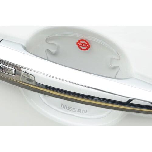 4pc/set Car Door Handle Scratches Protective Transparent Sticker Car Door Bowl Sticker For Nissan Nismo Tiida Teana Skyline Juke