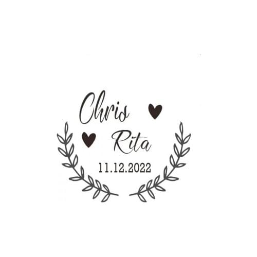 40 Circle Custom Personalized Wedding Invitation Stamp Wedding Stamp Self-Inking invitation stamp on Envelope