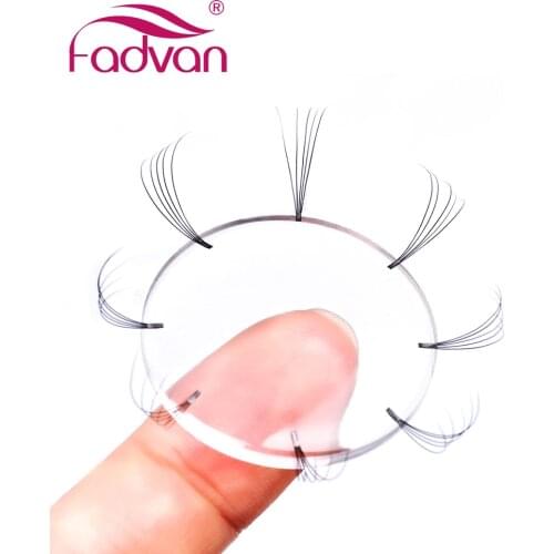 5/10/20pcs Silicone Easy Fan Palette Blooming Eyelashes Beginner Makeup Lash Pads Russian Volume Fans Tools Reusable