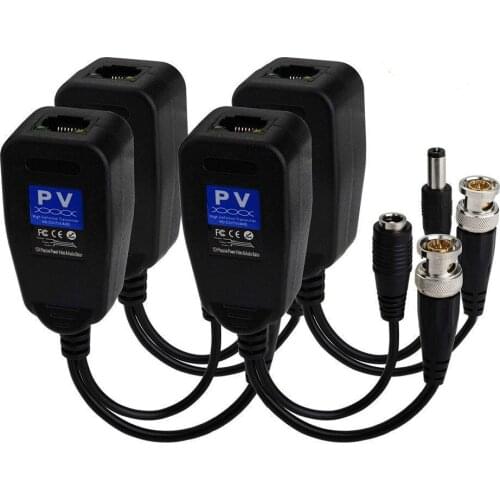 5 Pairs(10pcs) CCTV Coax BNC Video Power Balun Transceiver Connectors to CAT5e 6 RJ45 Connector JR Deals