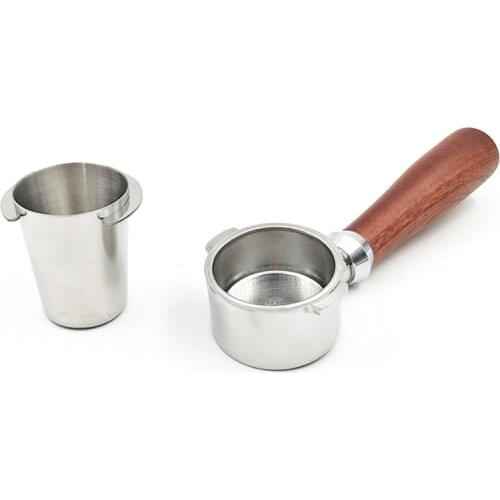 51Mm Coffee Bottomless Portafilter,Dosing Cup Coffee Sniffing Mug Filter Basket Barista Tools Espresso Machine Accessory