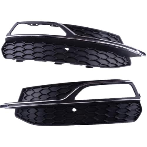 8V3807681 1 Pair Bumper Lower Fog Light Lamp Grill Grille Cover Fit for Audi A3 S3 S-Line 2013 2014-2016 8V3807682 8V3807682G