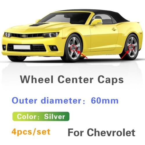 4Pcs 60mm Car Wheel Center Hub Cap Cover Accessories For Chevrolet Cruze Spark Captiva Aveo Sail Orlando Sonic Trax Lacetti 2010