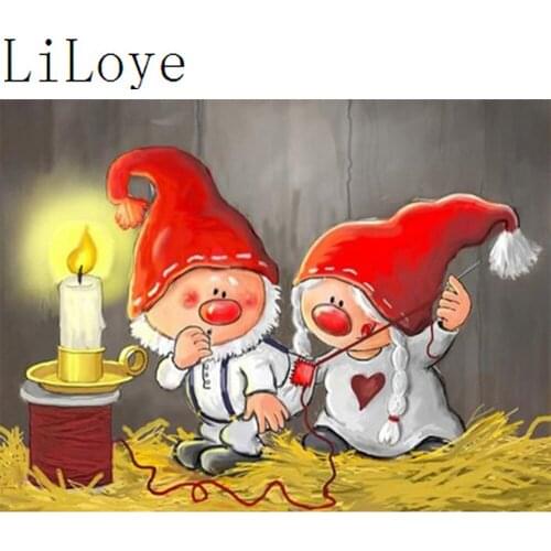 LI LOYE DIY Diamond Painting Cross Stitch Kits 5D Full Drill Embroidery Sewn the dwarf man Pattern Diamond Mosaic Needlework FZ5