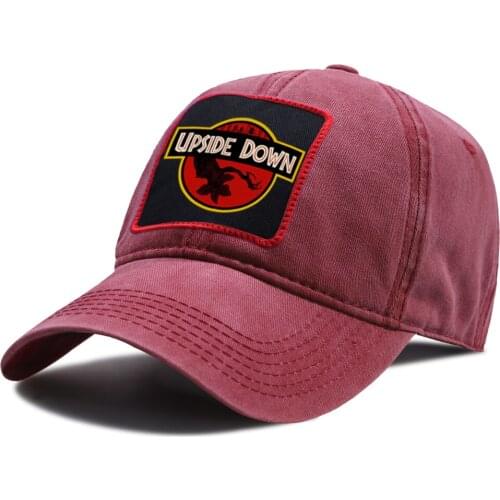 Upside Down Stranger Things Print Baseball Caps Adjustable Sports Snapback Hat Outdoor Summer Riding Hats Unisex Cotton Golf Cap