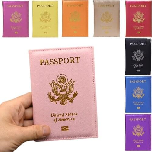 THINKTHENDO Candy Color Passport Travel Organizer Holder Card Case Protector American Cover