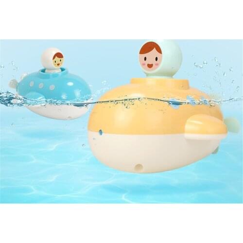 Baby Bath Toy Wind Up Submarine Kids Toy Chain Clockwork Floating Spray Toys For Children Swimming Pool Play Summer Water Game