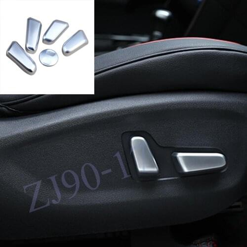 For Kia Sportage 2016 2017 2018 Chrome Interior Seat Adjustment Switch Knob Button Control Cover Trim Garnish Molding CarStyling