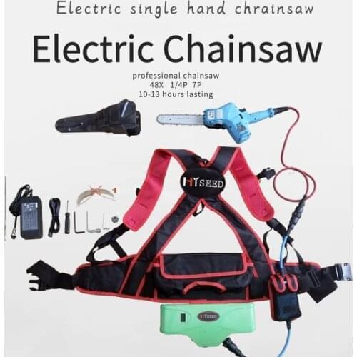 Long hours lasting large battery electric chain saw workable for five hours