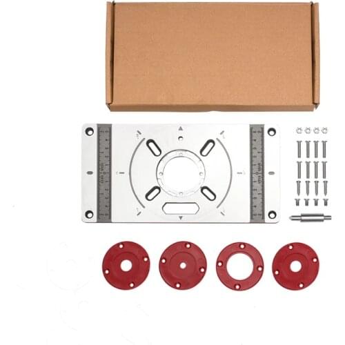 Router table trimming machine engraving plate engraving flap aluminum router table insert plate multifunction trimming tool