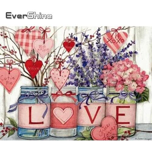 EverShine Diamond Embroidery Bottle Cross Stitch Mosaic Art Kits Diamond Art Love Picture Rhinestones New Arrivals Needlework