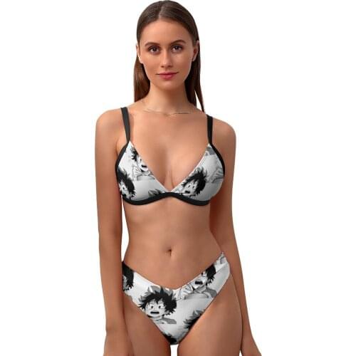 Deku Bikini Swimsuit With Ties Cheap Two Piece Swimwear Teenager Classic Arena Bathing Suit