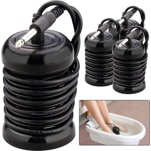 Mini Ionic Detox Foot Bath Arrays Round Stainless Steel Array Aqua Spa Foot Massage Relax Pain Relief Tool Ionic Cleanse Ion Spa