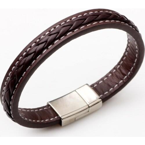 Trendy Simple Leather Bracelet for Women Fashion Black Brown Women Bracelets Bangles Cuff Chain Friendship Bangles Jewelry