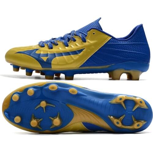 Authentic Mizuno Creation Rebula 3 FG Mens Shoes Sneakers Mizuno Outdoor Sports Shoes Blue/Golden Color Size Eur 40-45