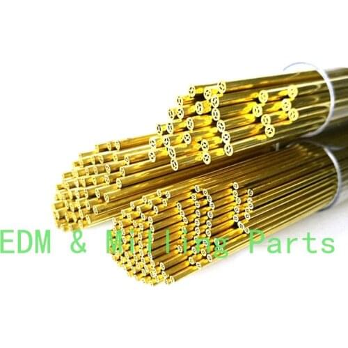 50pcs CNC Piece Brass Drill Electrode Tubing Multi-Channel EDM 2.50 mm OD X 400 mm L For EDM Spark Machine Mill Part