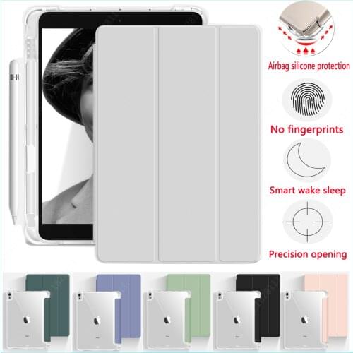 New 2021 M1 Pro 11 Pencil Holder Four-corner airbag Soft Cover Case For iPad 2020 Air 4/3/2`Mini 5 10.9”10.5`10.2`9.7"7.9"inch