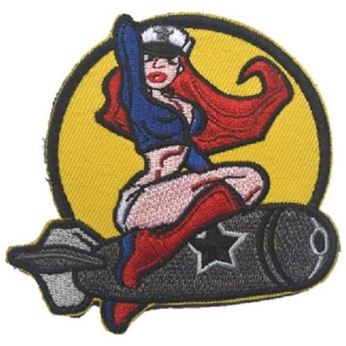 3D Embroidery Armband Loop And Hook ISAF Military Of The United States PINUP GIRL Patch Embroidery Armband