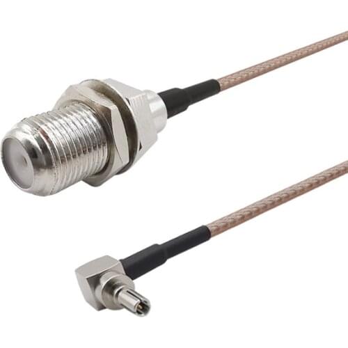RF Pigtail Wire F Type Female Jack to CRC9 Male Plug Right Angle Crimp RG316 RG316D Pigtail Cable 15cm for HUAWEI Modem ect