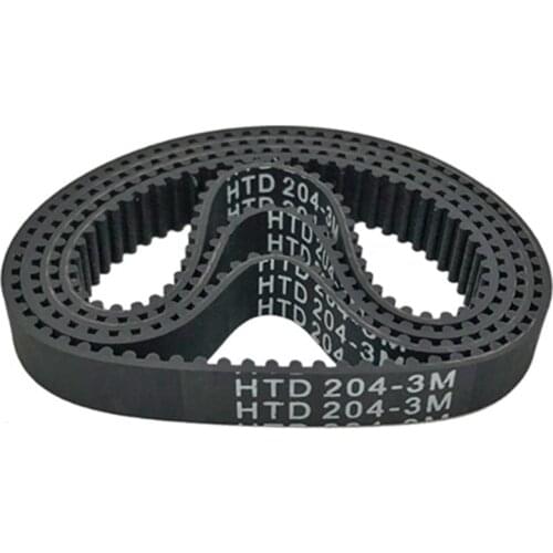 HTD 3M Timing Synchronous Belt Belt 204/207/210/213/216/219/222/225mm Width6/9/10/15mm Rubber Toothed Belt Closed Loop pitch 3mm